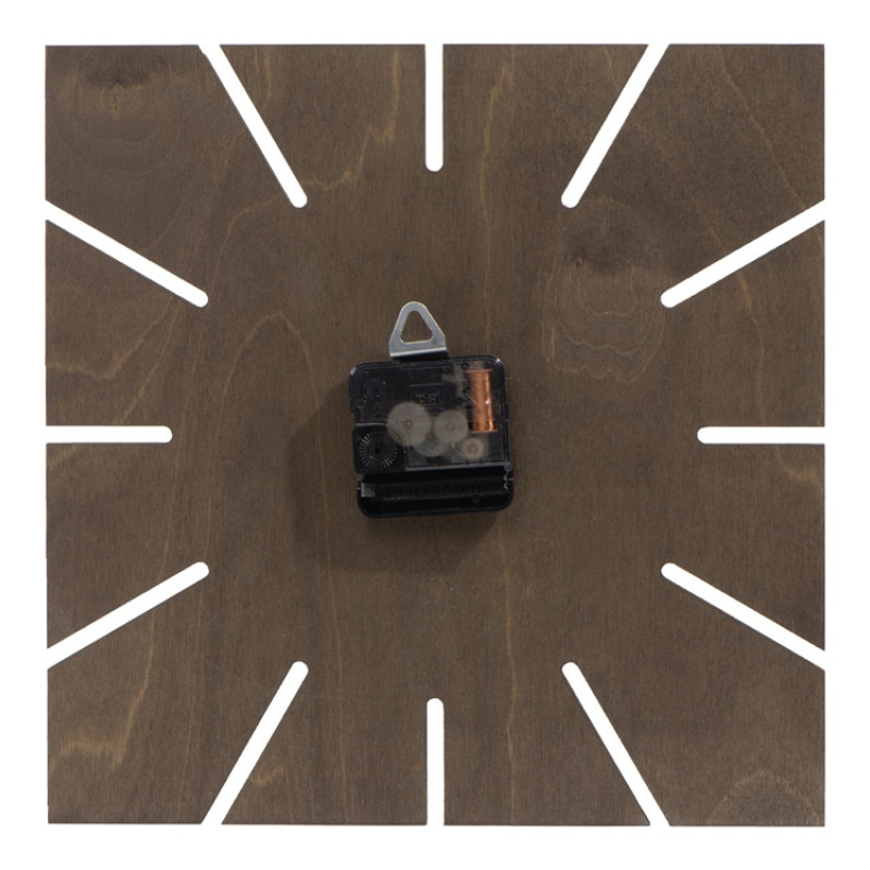 Часы деревянные "Olafur" квадратные, 28 см, шоколадный