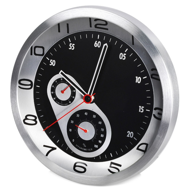 Часы настенные «Астория», серебристый/черный (Р) Часы настенные «Астория», серебристый/черный (Р)