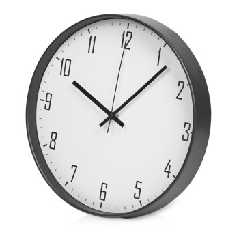 Пластиковые настенные часы  диаметр 30 см "Carte blanche", черный