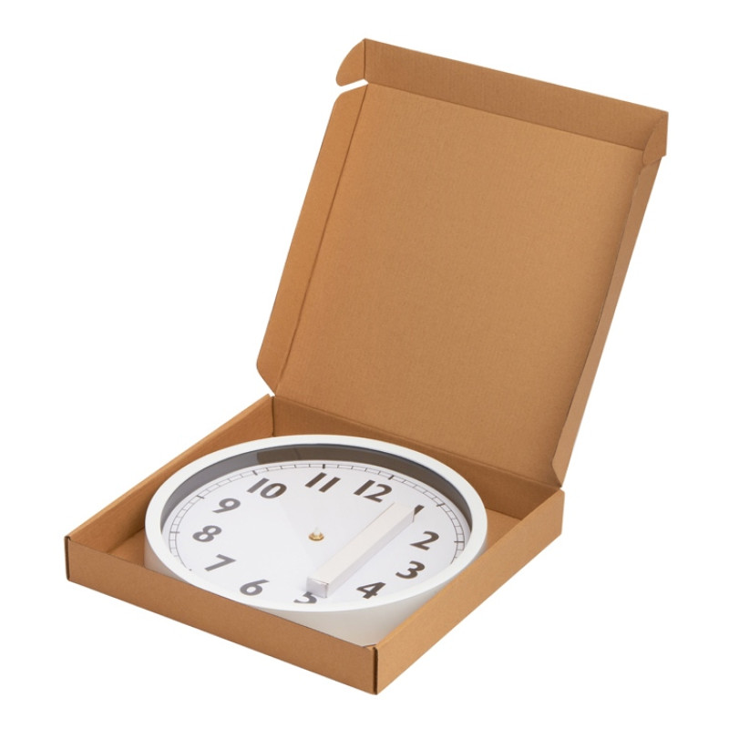 Пластиковые настенные часы  диаметр 30 см "White Mile", белый