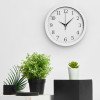 Пластиковые настенные часы  диаметр 25,5 см "Yikigai", белый