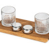 Набор для виски и коктейлей на подставке из дуба «Savour»