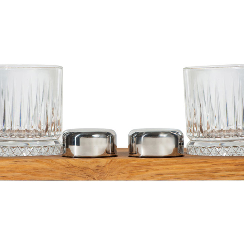 Набор для виски и коктейлей на подставке из дуба «Savour»