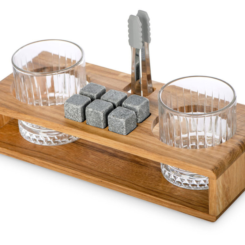 Набор для виски и коктейлей на подставке из дуба «Whiskey Party» (Р) Набор для виски и коктейлей на подставке из дуба «Whiskey Party» (Р)