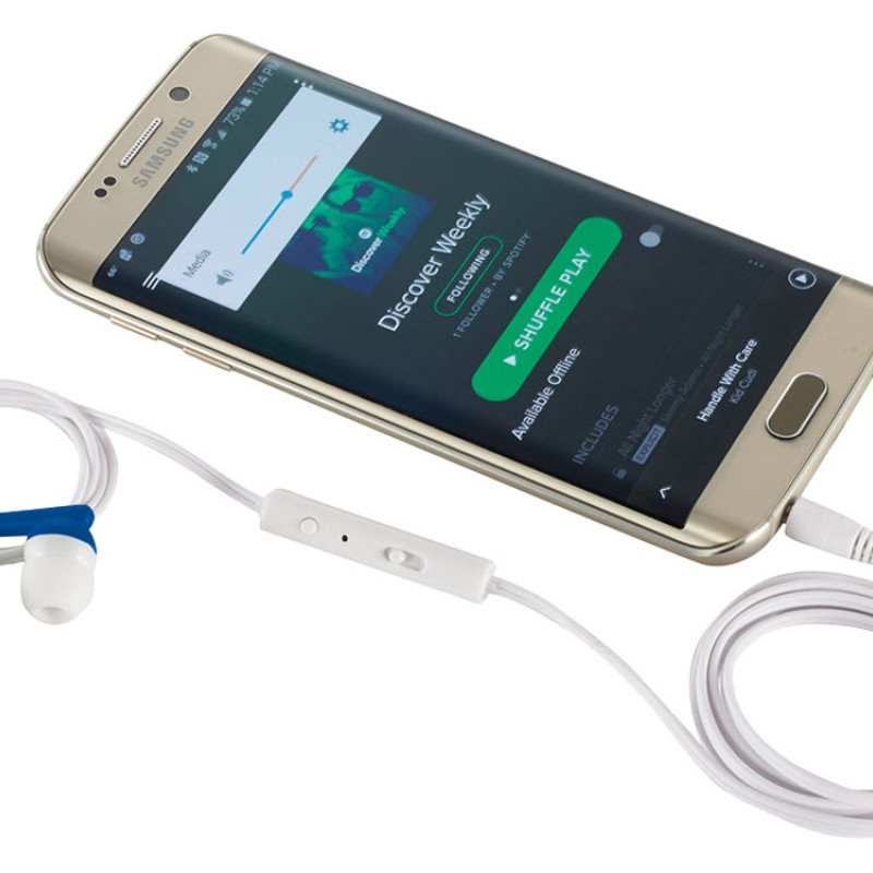 Наушники "Earbuds", ярко-синий