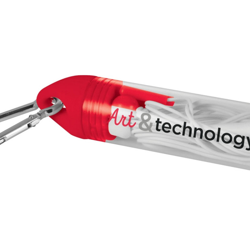 Наушники "Earbuds", красный