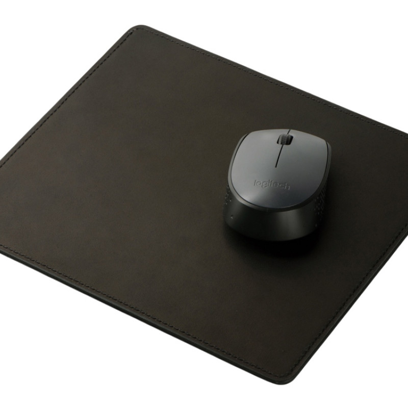 Кожаный коврик для мышки, черный Кожаный коврик для мышки, черный