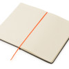 Блокнот «Color» линованный А5 в твердой обложке с резинкой, серый/оранжевый (P)