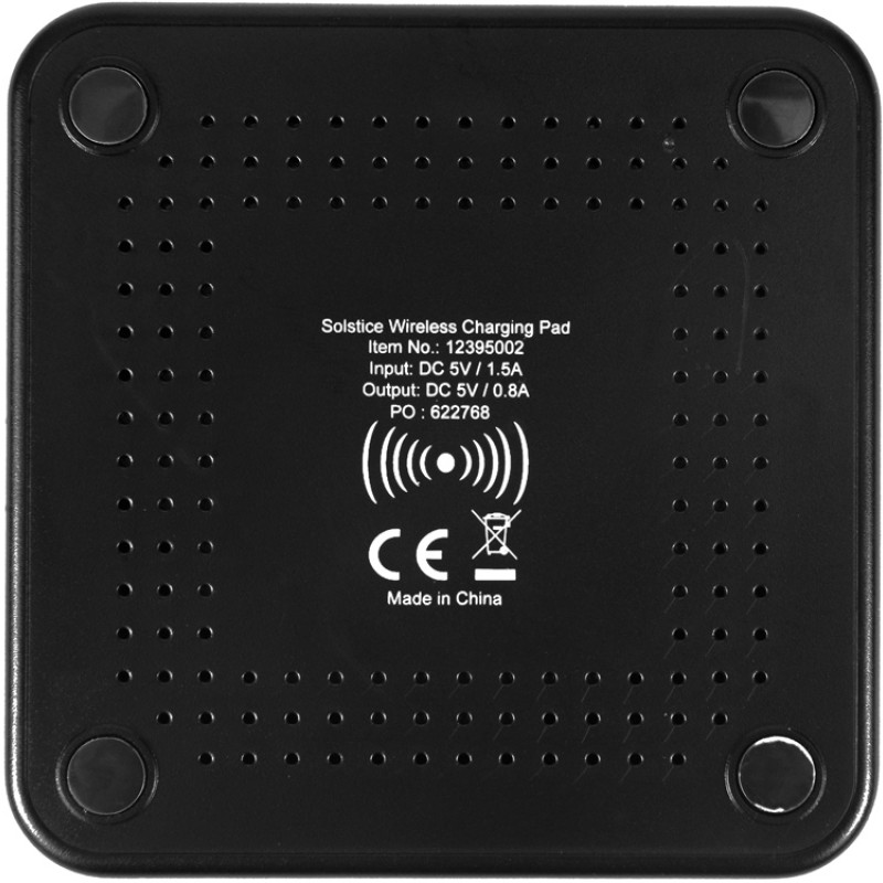 Устройство для беспроводной зарядки «Solstice», серый/черный Устройство для беспроводной зарядки «Solstice», серый/черный