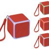 Портативная колонка «Cube» с подсветкой, красный