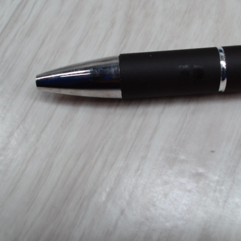 Ручка металлическая soft-touch шариковая со стилусом «Sway», черный/серебристый (P)