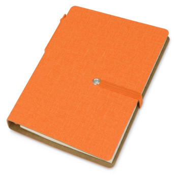 Блокнот А6 «Write and stick» с ручкой и набором стикеров, оранжевый