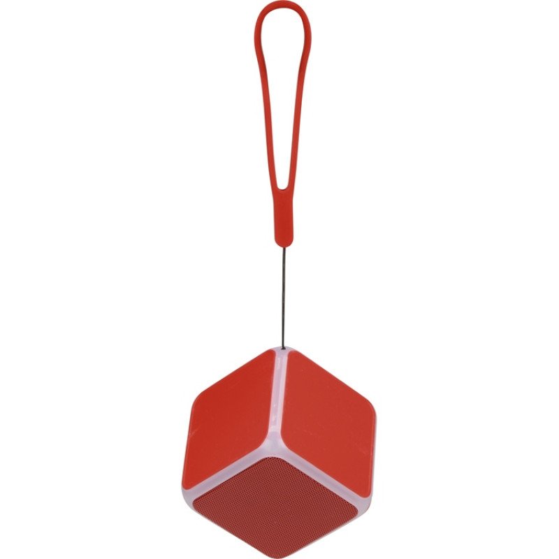 Портативная колонка «Cube» с подсветкой, красный