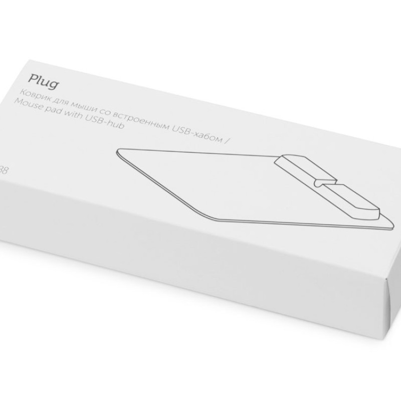 Коврик для мыши со встроенным USB-хабом "Plug"