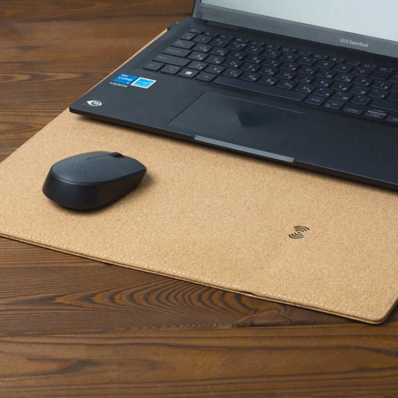 Пробковый коврик для мыши с беспроводной зарядкой «Querсus»