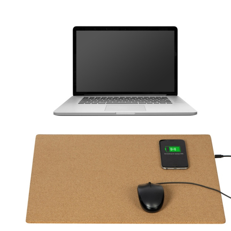 Пробковый коврик для мыши с беспроводной зарядкой «Querсus» (P)
