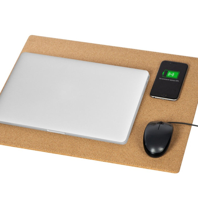 Пробковый коврик для мыши с беспроводной зарядкой «Querсus»