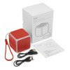 Портативная колонка «Cube» с подсветкой, красный