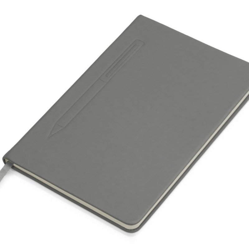 Блокнот А5 "Magnet" 14,3*21 с магнитным держателем для ручки, серый Блокнот А5 "Magnet" 14,3*21 с магнитным держателем для ручки, серый