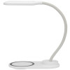 Настольный светильник с беспроводной зарядкой "Flamp", белый