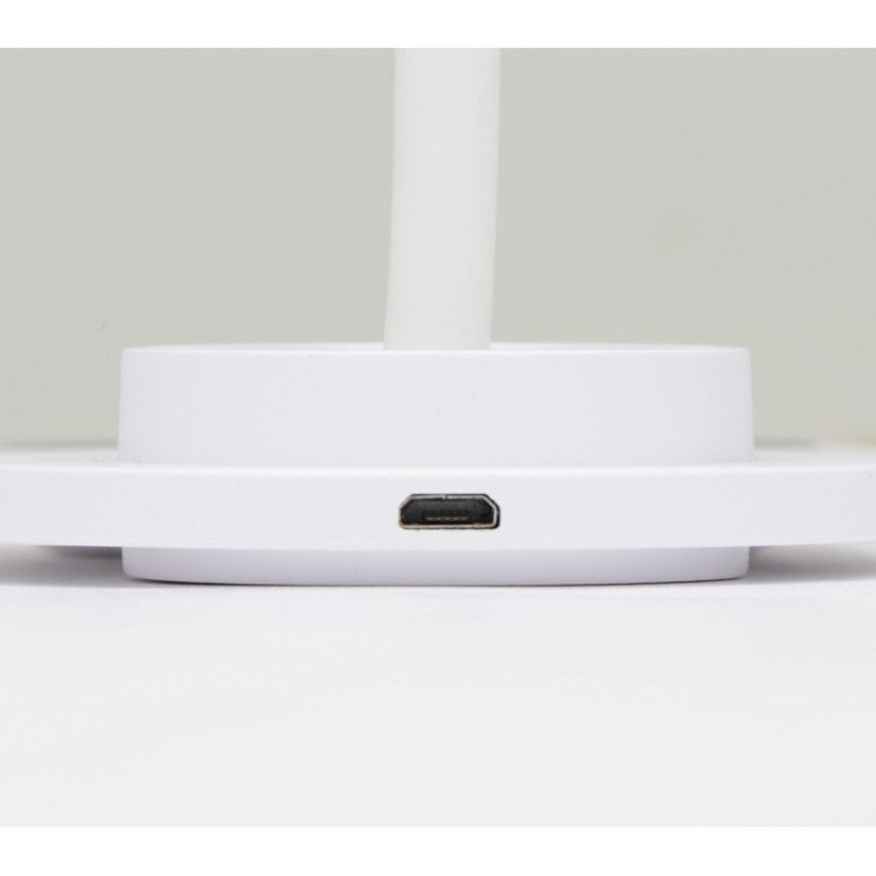 Настольный светильник с беспроводной зарядкой "Flamp", белый