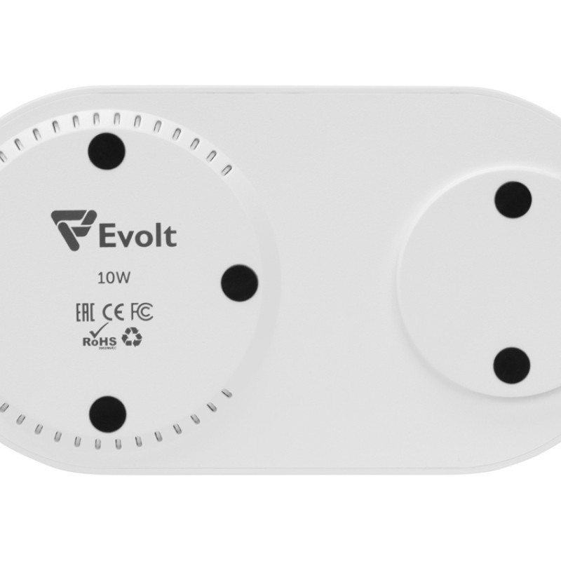 Настольный светильник с беспроводной зарядкой "Flamp", белый