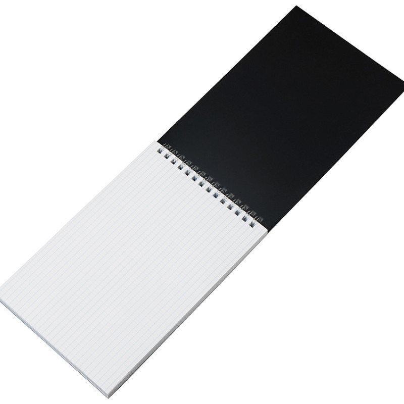 Блокнот на пружине в пластиковой обложке А5, черный