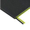 Блокнот А5 "Boston", черный с салатовым срезом
