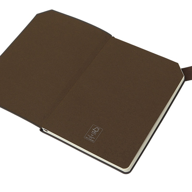 Блокнот А5 в гибкой обложке "Chaplin", шоколадный