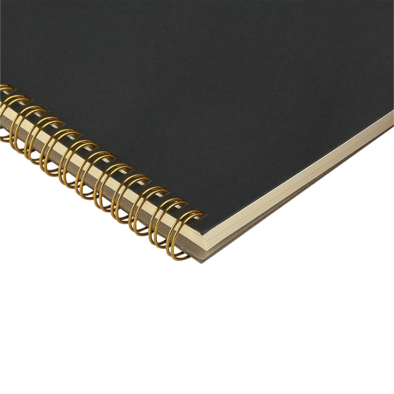 Бизнес тетрадь на гребне А5 "Pragmatic", 60 листов в клетку, черный