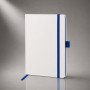 Блокнот "ColorNote White", твердая обложка A5, 80 листов, белый с синим