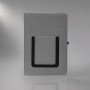 Блокнот "Pocket" 140*205 мм с карманом для телефона, серый