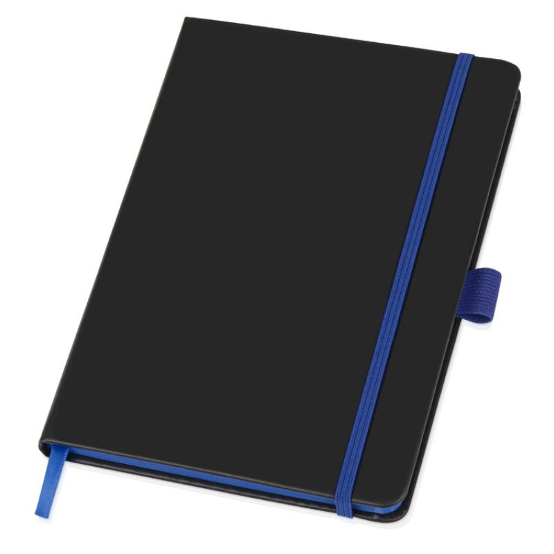 Блокнот Color edge A5, черный/ярко-синий Блокнот Color edge A5, черный/ярко-синий