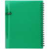 Блокнот "Контакт" с ручкой, зеленый