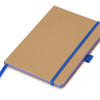 Блокнот A5 "Sevilia Color", твердая обложка из крафта, 80 листов, цветной срез и форзац, натуральный/синий