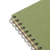 Блокнот на спирали в картонной обложке с переработанной бумагой "Mania", зеленый