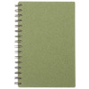 Блокнот на спирали в картонной обложке с переработанной бумагой "Mania", зеленый