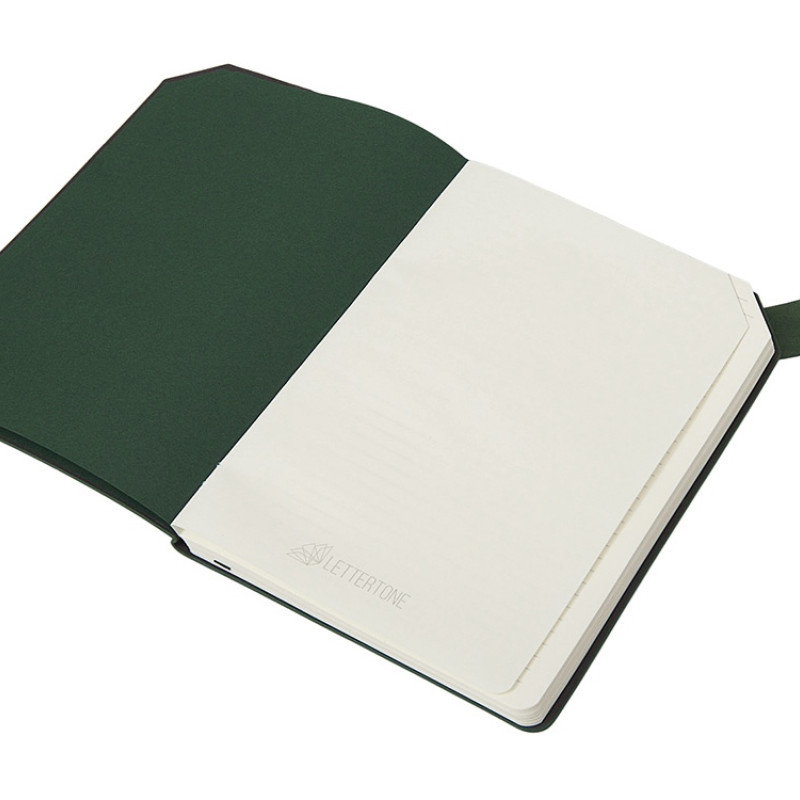 Блокнот А5 в гибкой обложке "Chaplin", зеленый