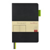 Блокнот А5 "Boston", черный с салатовым срезом
