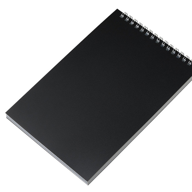 Блокнот на пружине в пластиковой обложке А5, черный