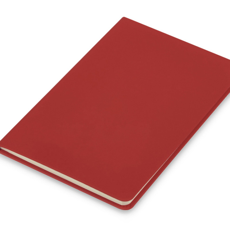 Блокнот "Wispy", твердая обложка A5, 64 листа в линейку, красный