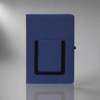 Блокнот "Pocket" 140*205 мм с карманом для телефона, синий