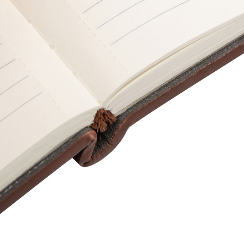 Бизнес блокнот А5 "Monoi" с клапаном, твердая обложка, 128 листов, коричневый