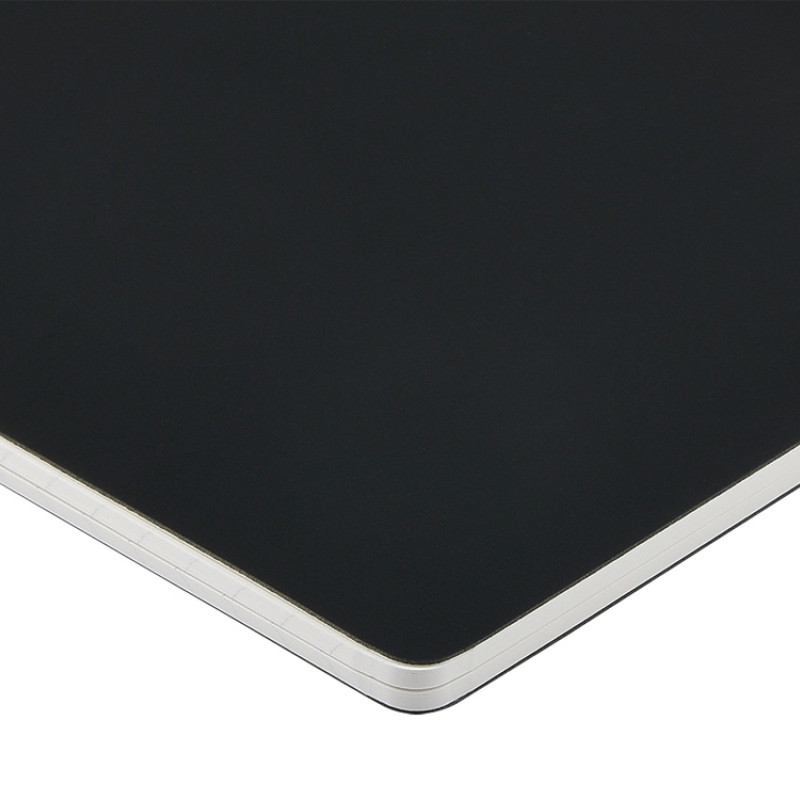 Тетрадь с каменной бумагой А5 "Carrara" 40 л., линейка, черный