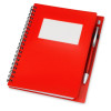 Блокнот "Контакт" с ручкой, красный