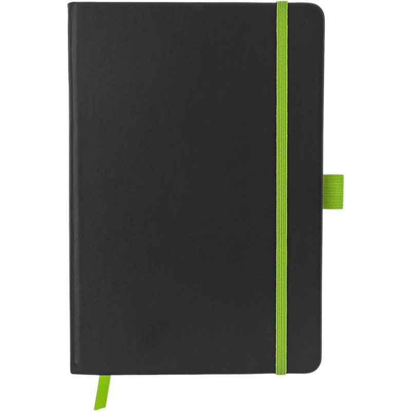 Блокнот "ColorNote Black", твердая обложка A5, 80 листов, черный с зеленым яблоком Блокнот "ColorNote Black", твердая обложка A5, 80 листов, черный с зеленым яблоком
