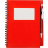 Блокнот "Контакт" с ручкой, красный