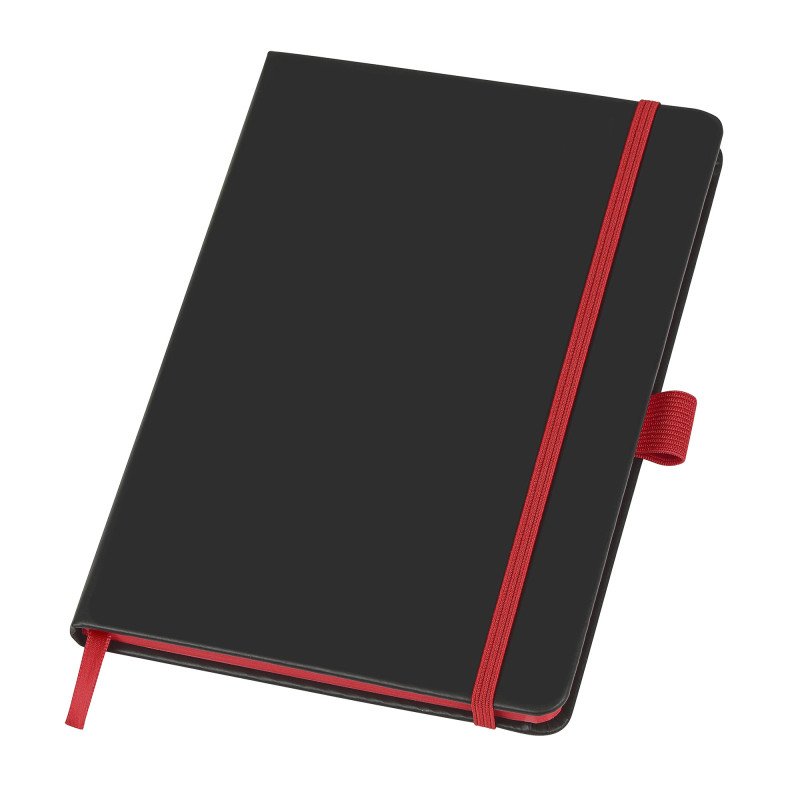 Блокнот "ColorNote Black", твердая обложка A5, 80 листов, черный с красным (Р) Блокнот "ColorNote Black", твердая обложка A5, 80 листов, черный с красным (Р)