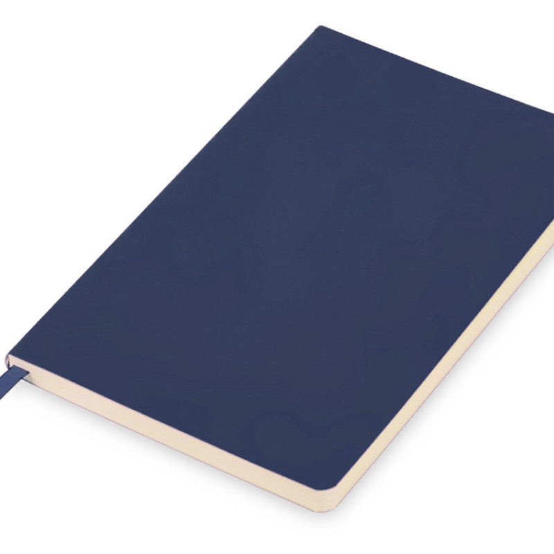 Блокнот "Softy 2.0", гибкая обложка A5, 80 листов, темно-синий