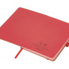 Блокнот A5 "Sevilia Color", твердая обложка из крафта, 80 листов, цветной срез и форзац, натуральный/красный